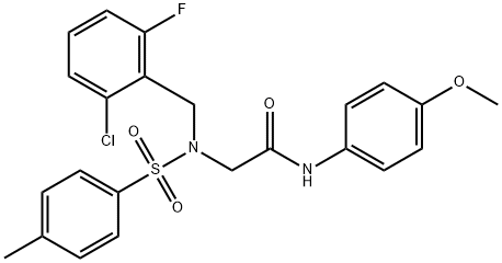 N~2~-(2-chloro-6-fluorobenzyl)-N-(4-methoxyphenyl)-N~2~-[(4-methylphenyl)sulfonyl]glycinamide Structural