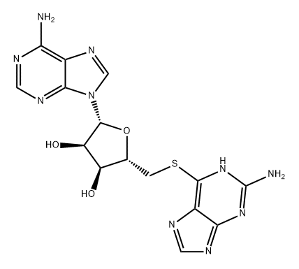 Adenosine, 5'-S-(2-amino-1H-purin-6-yl)-5'-thio- (9CI) Structural