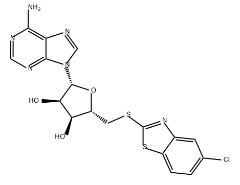 Adenosine, 5'-S-(5-chloro-2-benzothiazolyl)-5'-thio- (9CI) Structural