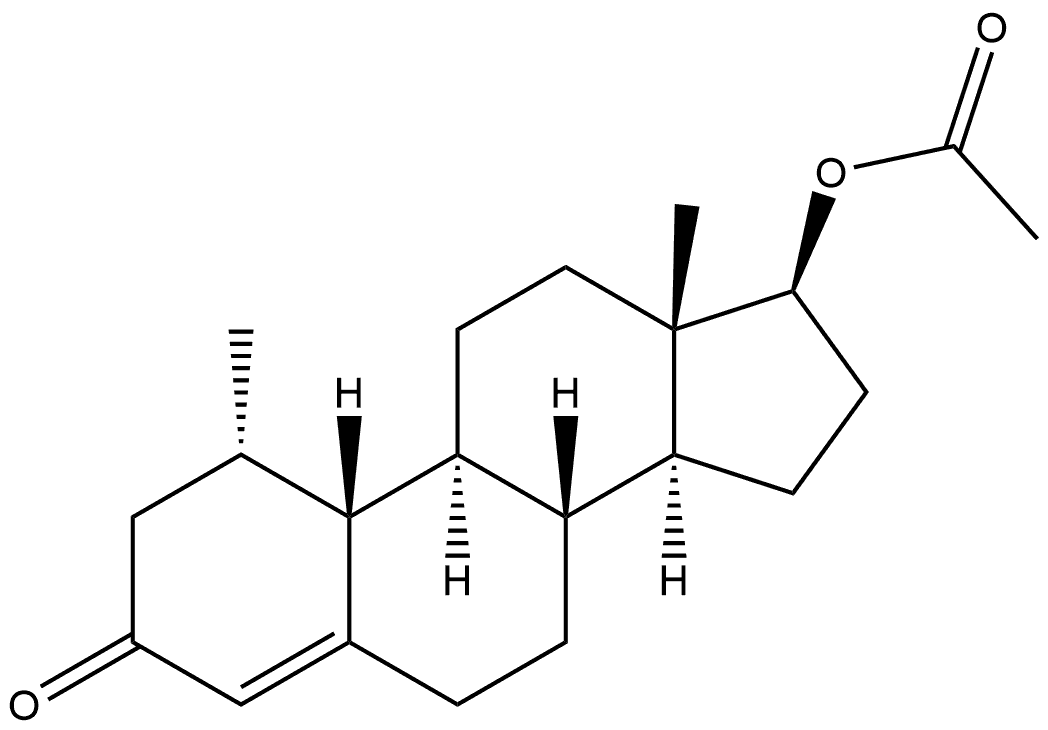 Estr-4-en-3-one, 17-(acetyloxy)-1-methyl-, (1α,17β)- Structural