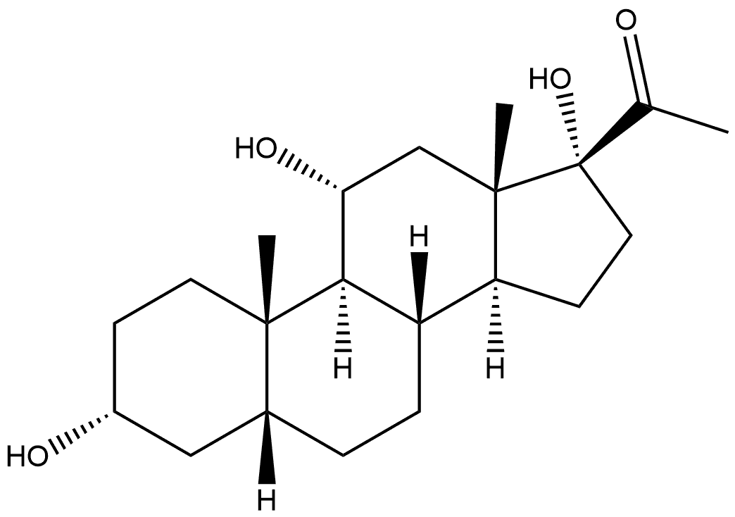 Pregnan-20-one, 3,11,17-trihydroxy-, (3α,5β,11α)- (9CI) Structural