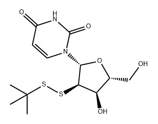 Uridine, 2'-deoxy-2'-[(1,1-dimethylethyl)dithio]- (9CI) Structural