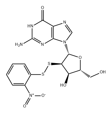 Guanosine, 2'-deoxy-2'-[(2-nitrophenyl)dithio]- (9CI) Structural