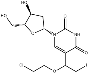 Uridine, 5-[1-(2-chloroethoxy)-2-iodoethyl]-2'-deoxy- (9CI) Structural