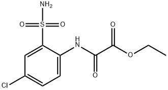 Acetic acid, 2-[[2-(aminosulfonyl)-4-chlorophenyl]amino]-2-oxo-, ethyl ester Structural