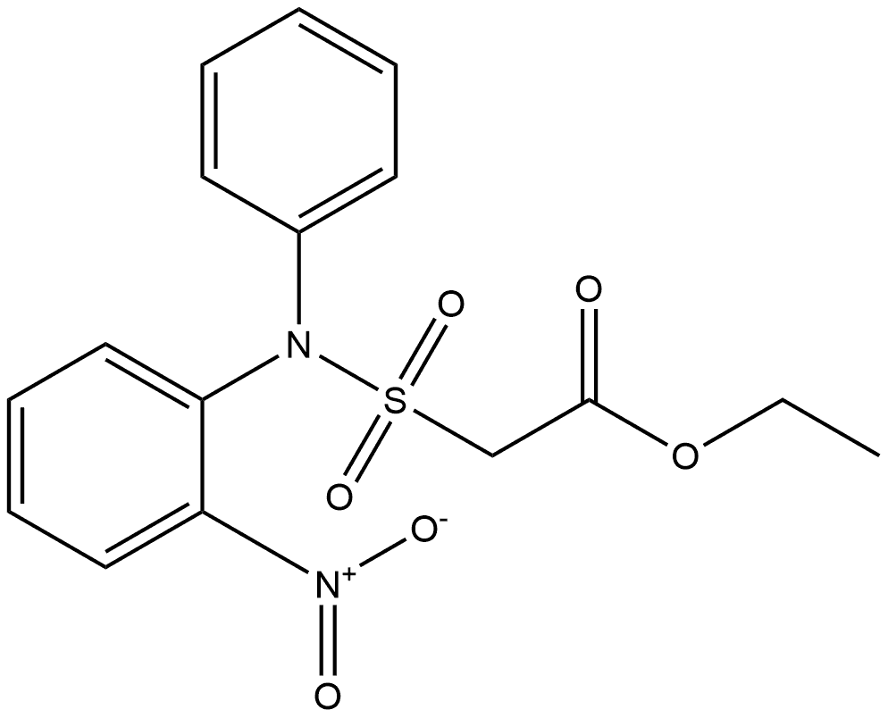 Acetic acid, 2-[[(2-nitrophenyl)phenylamino]sulfonyl]-, ethyl ester Structural