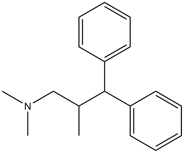 N,N,2-trimethyl-3,3-diphenylpropan-1-amine Structural