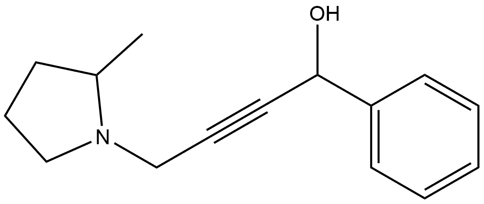 Benzenemethanol, α-[3-(2-methyl-1-pyrrolidinyl)-1-propyn-1-yl]- Structural