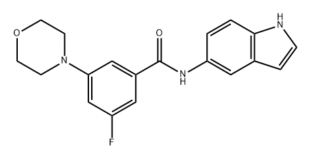 Benzamide, 3-fluoro-N-1H-indol-5-yl-5-(4-morpholinyl)- Structural