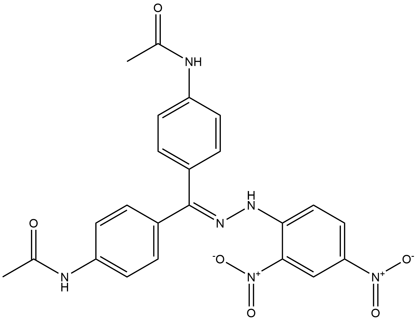 Acetamide, N,N'-[[[(2,4-dinitrophenyl)hydrazono]methylene]di-4,1-phenylene]bis- (9CI) Structural
