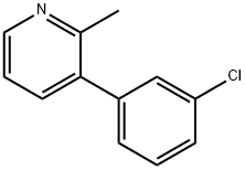 Pyridine, 3-(3-chlorophenyl)-2-methyl- Structural