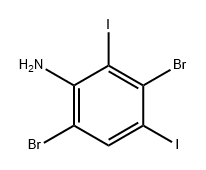 Benzenamine, 3,6-dibromo-2,4-diiodo- Structural