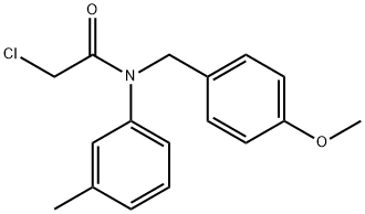 Acetamide, 2-chloro-N-[(4-methoxyphenyl)methyl]-N-(3-methylphenyl)- Structural