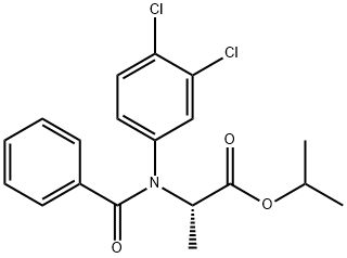 L-Alanine, N-benzoyl-N-(3,4-dichlorophenyl)-, 1-methylethyl ester Structural