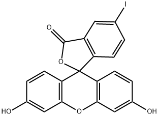 Spiro[isobenzofuran-1(3H),9'-[9H]xanthen]-3-one, 3',6'-dihydroxy-5-iodo- Structural
