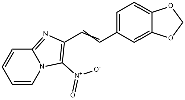 Imidazo[1,2-a]pyridine, 2-[2-(1,3-benzodioxol-5-yl)ethenyl]-3-nitro- Structural