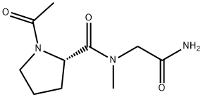 Glycinamide, 1-acetyl-L-prolyl-N-methyl- Structural