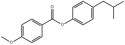 Benzoic acid, 4-methoxy-, 4-(2-methylpropyl)phenyl ester Structural