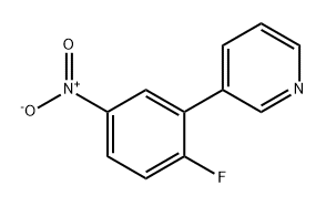 Pyridine, 3-(2-fluoro-5-nitrophenyl)- Structural