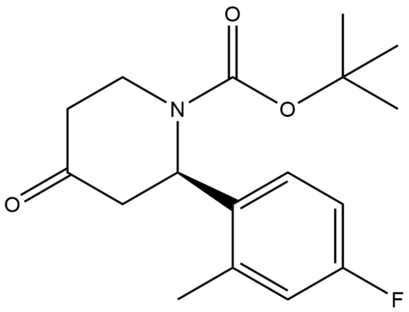 1-Piperidinecarboxylic acid, 2-(4-fluoro-2-methylphenyl)-4-oxo-, 1,1-dimethyleth… Structural