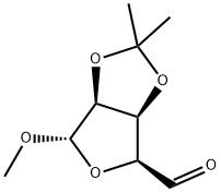 D-arabino-Pentodialdo-5,2-furanoside, methyl 3,4-O-(1-methylethylidene)-, (5S)- Structural