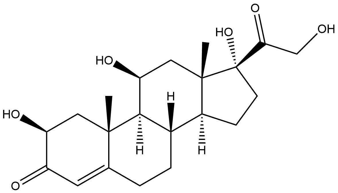 Pregn-4-ene-3,20-dione, 2,11,17,21-tetrahydroxy-, (2β,11β)- (9CI) Structural