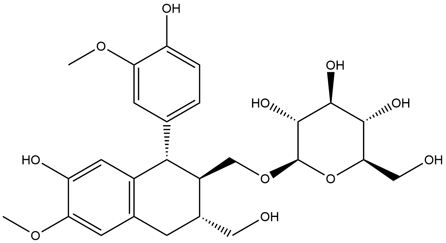 (+)-Isolariciresinol 9'-O-glucoside Structural