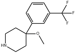 Piperidine, 4-methoxy-4-[3-(trifluoromethyl)phenyl]- Structural