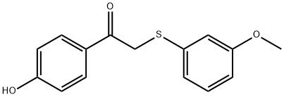 Ethanone, 1-(4-hydroxyphenyl)-2-[(3-methoxyphenyl)thio]- Structural