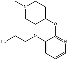 Ethanol, 2-[[2-[(1-methyl-4-piperidinyl)oxy]-3-pyridinyl]oxy]- Structural