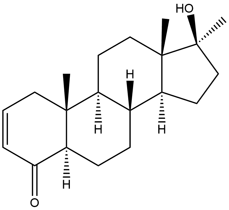 Androst-2-en-4-one, 17-hydroxy-17-methyl-, (5α,17β)- Structural
