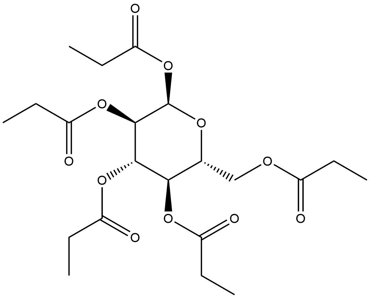 Glucopyranose, pentapropionate, α-D- (8CI) Structural