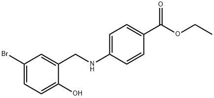 ethyl 4-[(5-bromo-2-hydroxybenzyl)amino]benzoate Structural