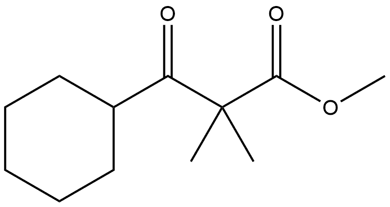 Cyclohexanepropanoic acid, α,α-dimethyl-β-oxo-, methyl ester Structural