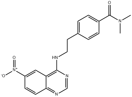 Benzamide, N,N-dimethyl-4-[2-[(6-nitro-4-quinazolinyl)amino]ethyl]- Structural