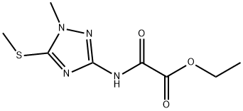 Acetic acid, 2-[[1-methyl-5-(methylthio)-1H-1,2,4-triazol-3-yl]amino]-2-oxo-, ethyl ester Structural