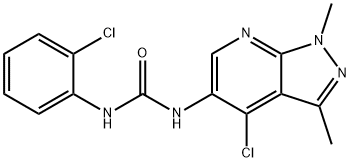 Urea, N-(4-chloro-1,3-dimethyl-1H-pyrazolo[3,4-b]pyridin-5-yl)-N'-(2-chlorophenyl)- Structural