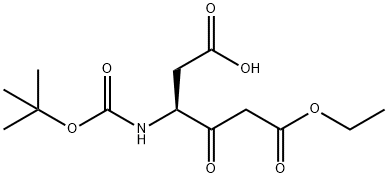 Hexanedioic acid, 3-[[(1,1-dimethylethoxy)carbonyl]amino]-4-oxo-, 6-ethyl ester, (3S)- Structural