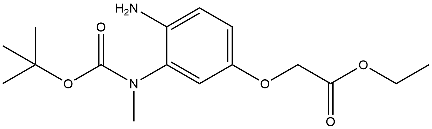 Acetic acid, 2-[4-amino-3-[[(1,1-dimethylethoxy)carbonyl]methylamino]phenoxy]-, ethyl ester Structural