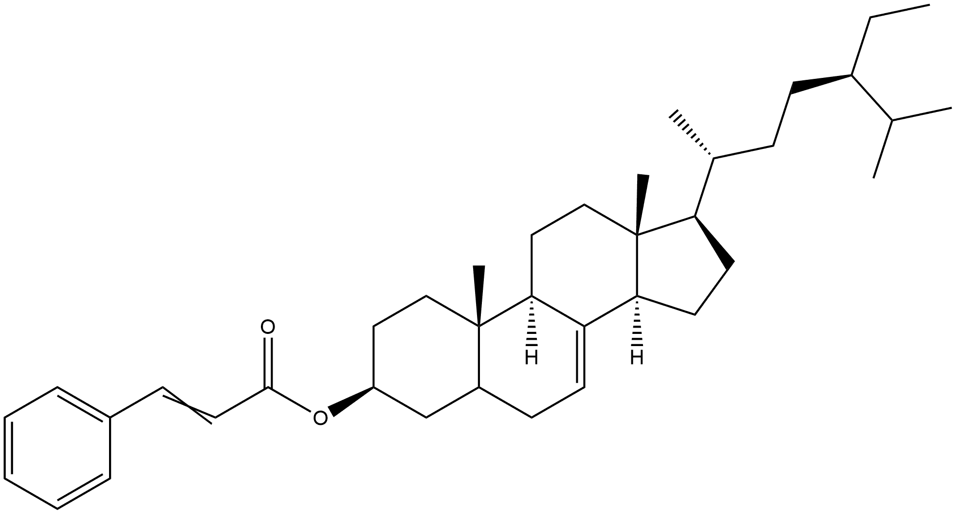 Stigmast-7-en-3-ol, 3-phenyl-2-propenoate, (3β)- (9CI) Structural
