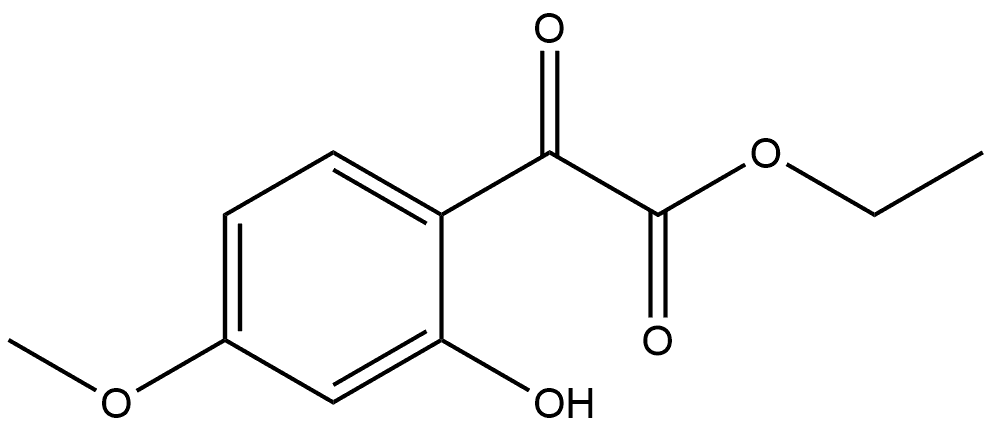 Benzeneacetic acid, 2-hydroxy-4-methoxy-α-oxo-, ethyl ester Structural