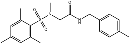 N~2~-methyl-N-(4-methylbenzyl)-N~2~-[(2,4,6-trimethylphenyl)sulfonyl]glycinamide Structural