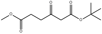Hexanedioic acid, 3-oxo-, 1-(1,1-dimethylethyl) 6-methyl ester Structural
