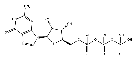 Guanosine 5'-(tetrahydrogen triphosphate), 4'-thio- Structural