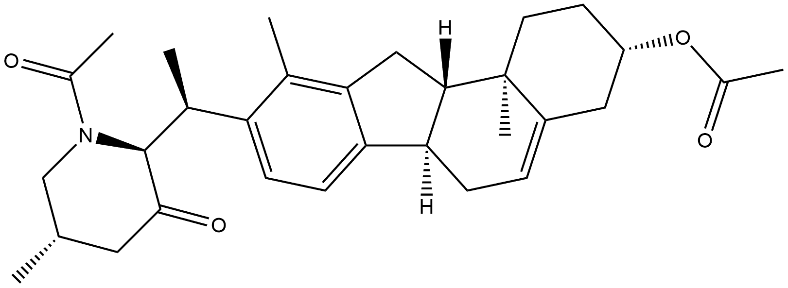 Veratraman-23-one, 28-acetyl-3-(acetyloxy)-14,15,16,17-tetradehydro-, (3β)- (9CI) Structural