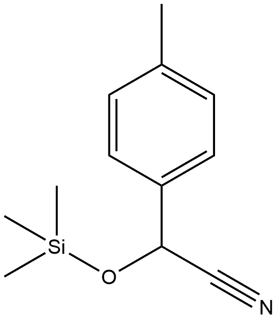 Benzeneacetonitrile, 4-methyl-α-[(trimethylsilyl)oxy]- Structural
