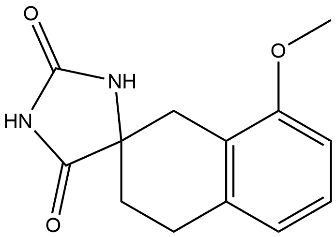 Spiro[imidazolidine-4,2'(1'H)-naphthalene]-2,5-dione, 3',4'-dihydro-8'-methoxy- Structural