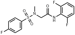 N-(2,6-difluorophenyl)-N~2~-[(4-fluorophenyl)sulfonyl]-N~2~-methylglycinamide Structural