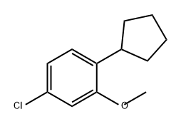 Benzene, 4-chloro-1-cyclopentyl-2-methoxy- Structural