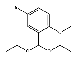 Benzene, 4-bromo-2-(diethoxymethyl)-1-methoxy- Structural